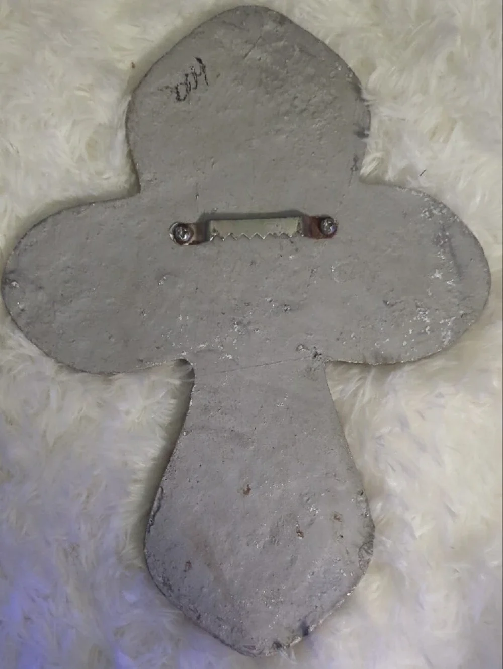 Distress Cross Decorative Silver Ornate  - Elegant Home Wall Decor Approx 11x9